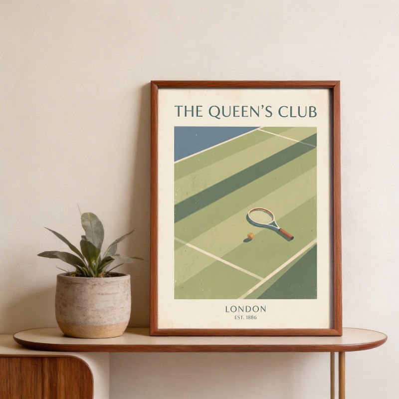 Arte Mural Vintage de Tenis y  - Badminton Poster reseña y precio