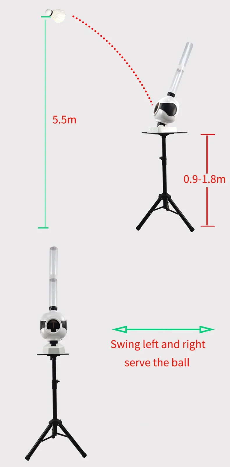 Máquina de servicio automática - Badminton Europe reseña y precio
