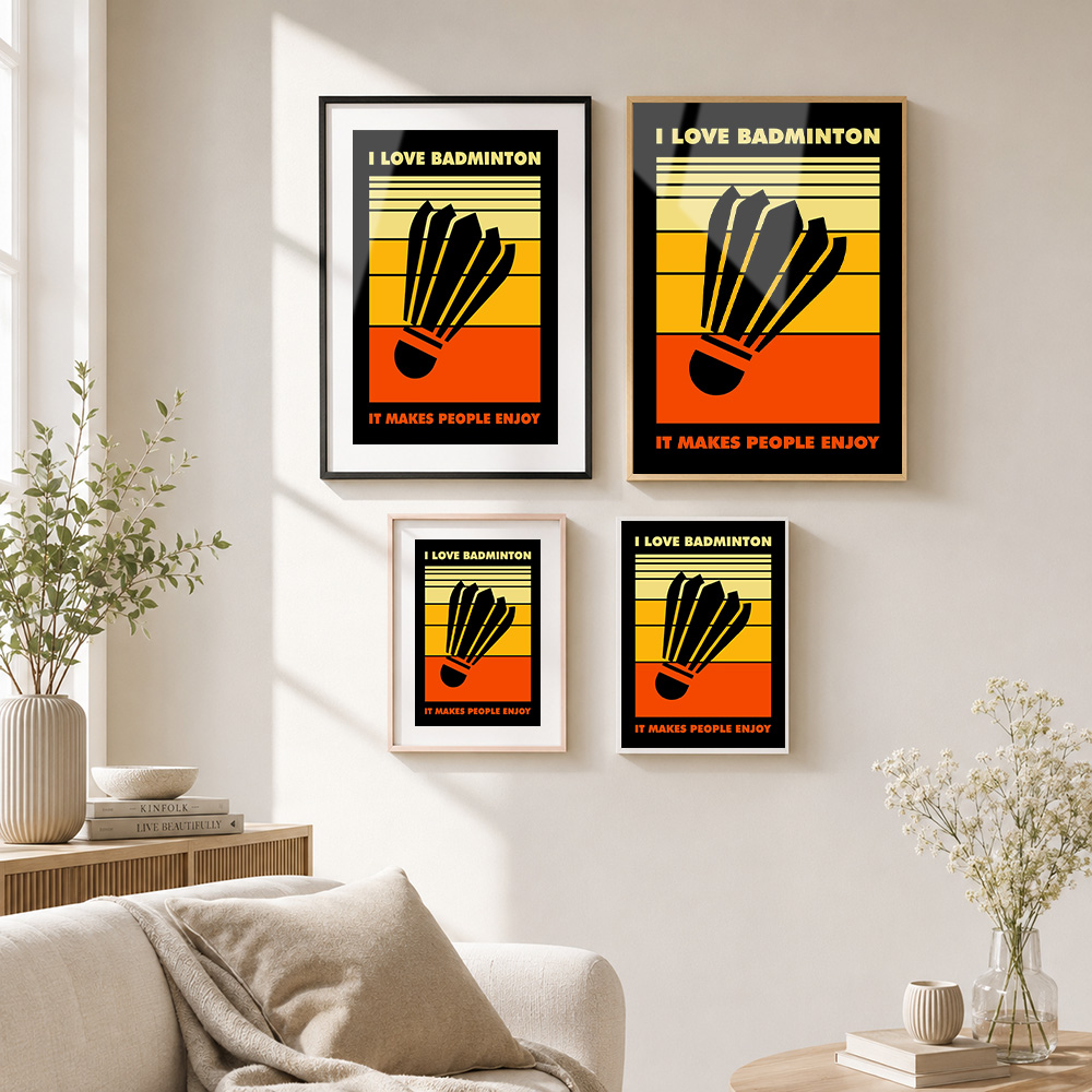 Póster Metálico de Bádminton c - Badminton Poster reseña y precio